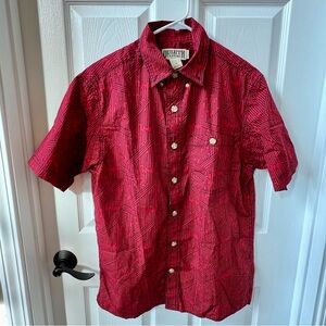 ⭐️ Duluth Trading Co Casual Relaxed Fit Short Sleeve Button Down Shirt SMALL